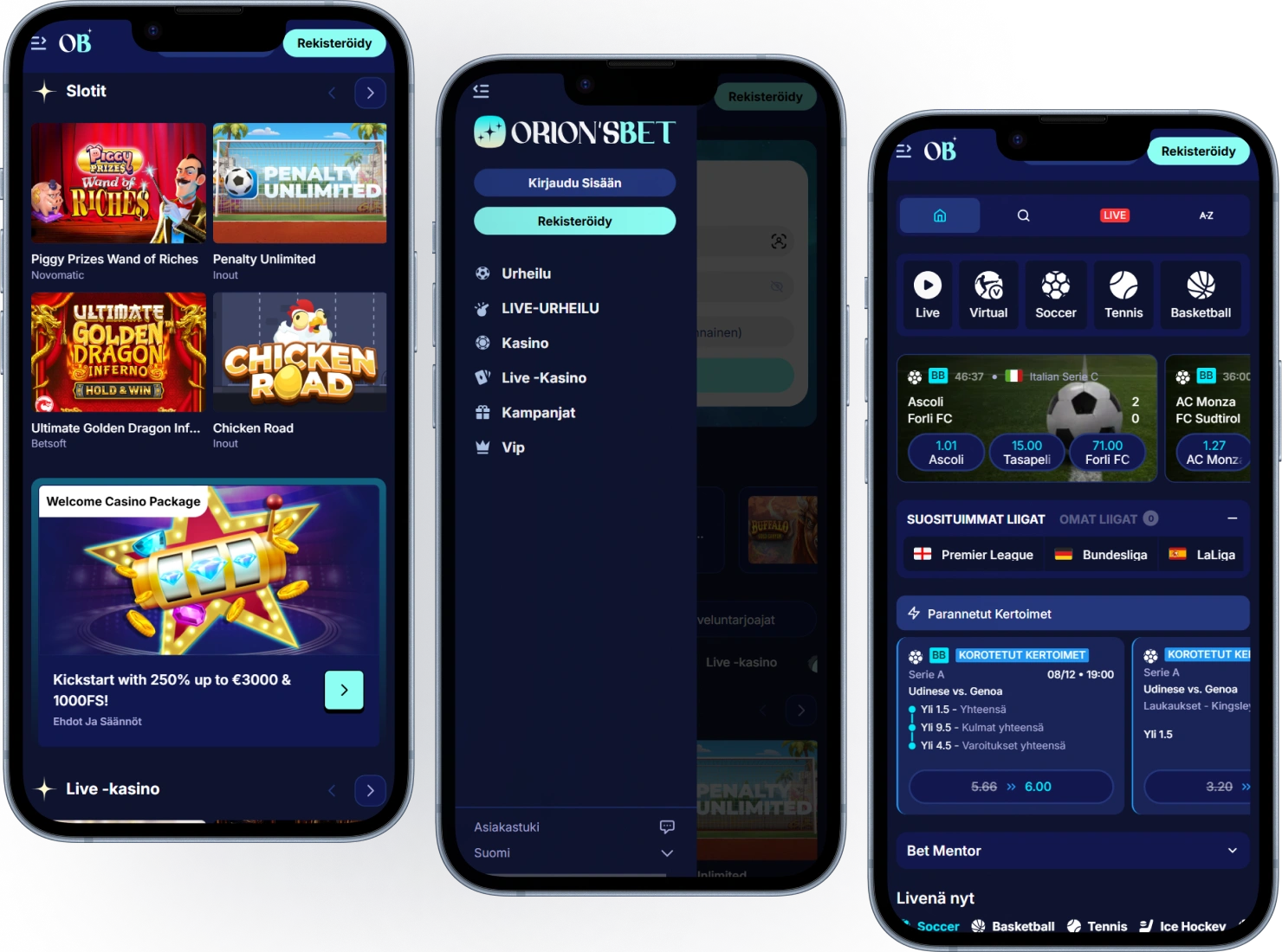 Orionsbet Casino Mobiilisovellus