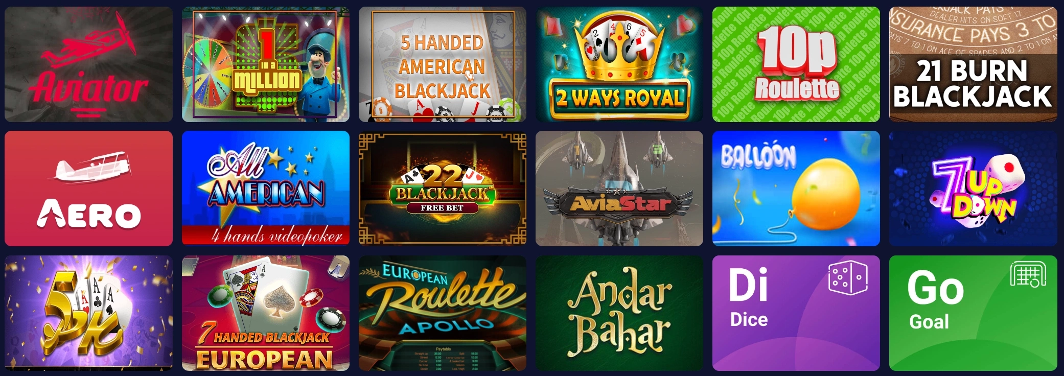 Orionsbet Casino Pöytäpelit