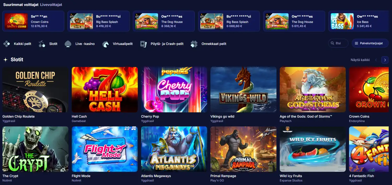 Betsixty Casino Startpagina